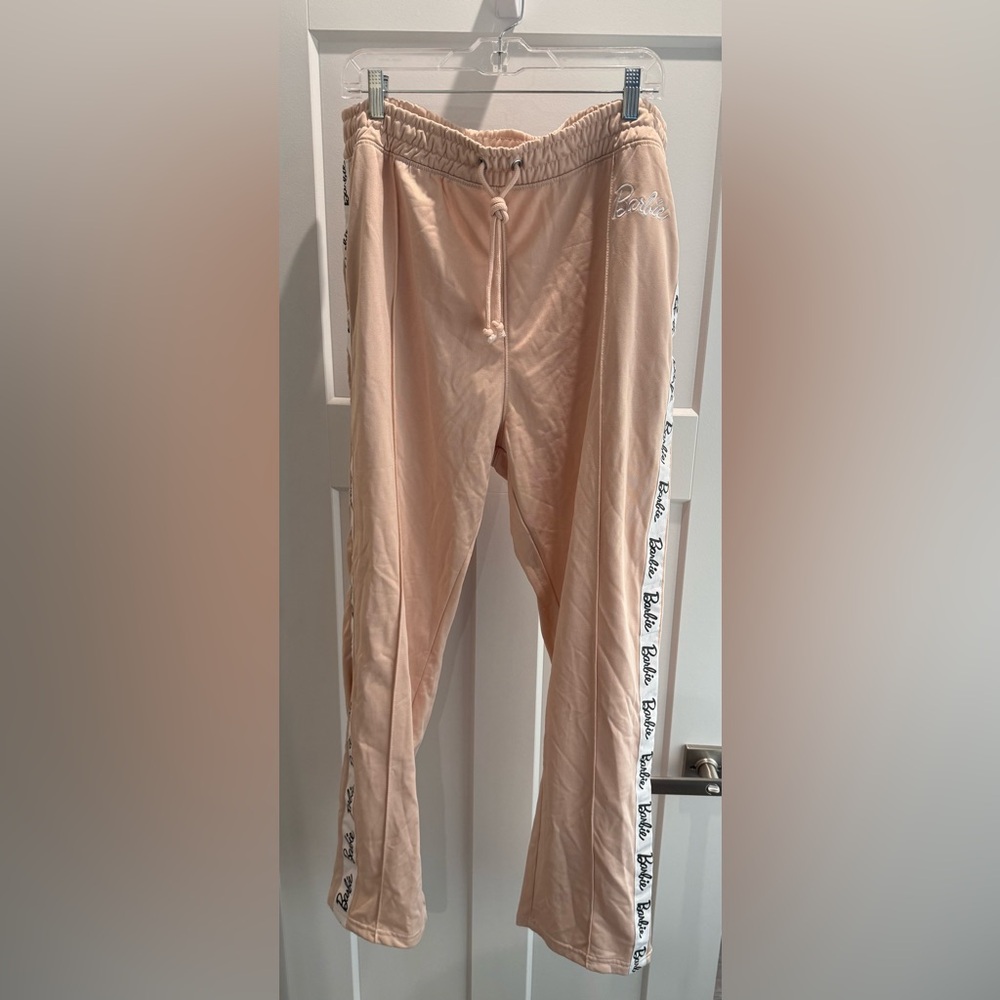 Barbie Light Pink Joggers with Logo Trim